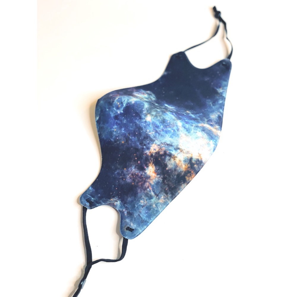 Blue galaxy face mask